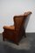 Vintage Dutch Cognac Colored Wingback Leather Club Chair 13