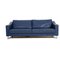 Blue Leather Three-Seater Sofa from Leolux 1