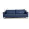 Blue Leather Three-Seater Sofa from Leolux, Image 1