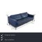 Blue Leather Three-Seater Sofa from Leolux 2
