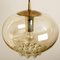 Lámparas colgantes de vidrio ahumado marrón y latón de Peill & Putzler, años 60. Juego de 2, Imagen 7