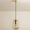Smoked Brown Glass & Brass Pendant Lights from Peill & Putzler, 1960s, Set of 2 4