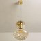 Smoked Brown Glass & Brass Pendant Lights from Peill & Putzler, 1960s, Set of 2 13