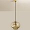Smoked Brown Glass & Brass Pendant Lights from Peill & Putzler, 1960s, Set of 2 8