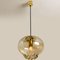 Smoked Brown Glass & Brass Pendant Lights from Peill & Putzler, 1960s, Set of 2 9