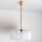 Glass & Brass Pendant Light by J.T. Kalmar, Austria, 1960s 5