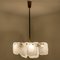 Glass & Brass Pendant Light by J.T. Kalmar, Austria, 1960s 17