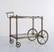 Brass and Silvered Metal Drinks Trolley from Maison Bagués, French, 1940s 3