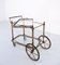 Brass and Silvered Metal Drinks Trolley from Maison Bagués, French, 1940s 7
