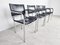Vintage Chrome and Leather Dining Chairs, 1980s, Set of 4 5