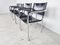 Vintage Chrome and Leather Dining Chairs, 1980s, Set of 4 6