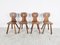 Vintage Oak Brutalist Chairs, 1960s, Set of 4 3