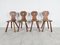 Vintage Oak Brutalist Chairs, 1960s, Set of 4, Image 4