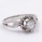 18k Vintage White Gold Solitaire Ring, 1940s 2