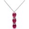 18 Karat White Gold Pendant Necklace with Rubies and Diamonds 1
