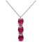 18 Karat White Gold Pendant Necklace with Rubies and Diamonds, Image 1