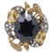 Ring aus Roségold und Silber mit Diamanten, Australischen Blauen Saphiren und Gelben Saphiren 1