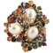 Rose Gold and Silver Ring with Diamonds, Rubies, Emeralds, Multi-Color Sapphires and Pearls 1