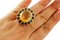 18 Karat Rose Gold Ring with Yellow Topaz, Diamonds and Blue Sapphires 8