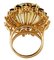 Anello in oro rosa 18 carati con topazio giallo, diamanti e zaffiri blu, Immagine 4
