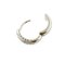 18 Karat White Gold Hoop Earrings with Diamonds, Set of 2, Image 4