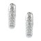 18 Karat White Gold Hoop Earrings with Diamonds, Set of 2 1