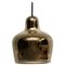 Lámpara colgante Bell dorada de Alvar Aalto, años 50, Imagen 8