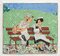 Popeye and Olivia, 1970s, Mosaic, Fabric & Steel 1