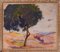 Post Impressionist Landscape Paintings, 1940s, Oil on Board, Framed, Set of 2 3