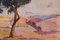 Dipinti paesaggisti post impressionisti, anni '40, olio su tavola, con cornice, set di 2, Immagine 4