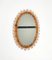 Mid-Century Rattan and Bamboo Wall Mirror, Italy, 1960s 3