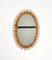 Mid-Century Rattan and Bamboo Wall Mirror, Italy, 1960s, Image 3