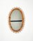 Mid-Century Rattan and Bamboo Wall Mirror, Italy, 1960s, Image 2