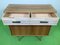 Vintage Sideboard mit Zwei Schubladen & Verzierungen aus Messing, 1950er 5