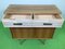 Vintage Sideboard with Two Drawers and Brass Decorations, 1950s 5