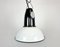 Small Vintage Soviet Industrial Pendant Light in White Enamel, 1960s, Image 1