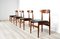 Teak and Leatherette Dining Chairs, 1960s, Set of 4 4