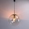 German Bubble Pendant Lamp in Smoke Glass from Glashütte Limburg, 1970s 2