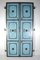 Antike übergroße blaue Doppeltüren aus Eisen, 1880er 1