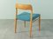 Model 75 Dining Room Chairs by Niels Otto Møller, 1950s, Set of 4 6