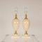 Mid-Century Hollywood Regency Gold Brass & Beige Table Lamps, 1970s, Set of 2, Image 9
