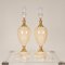 Mid-Century Hollywood Regency Gold Brass & Beige Table Lamps, 1970s, Set of 2 11