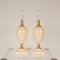 Mid-Century Hollywood Regency Gold Brass & Beige Table Lamps, 1970s, Set of 2, Image 8