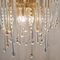 Large Murano Glass Teardrop Waterfall Chandelier, Italy, 1970s 8