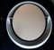 Vintage Oval Wall Mirror in White Plastic, Chrome & Metal, 1970s, Image 4
