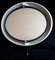 Vintage Oval Wall Mirror in White Plastic, Chrome & Metal, 1970s 2