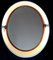 Vintage Oval Wall Mirror in White Plastic, Chrome & Metal, 1970s 8