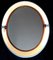 Vintage Oval Wall Mirror in White Plastic, Chrome & Metal, 1970s 3