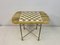 Mid-Century Chess Games Table in Marble and Brass, Image 14