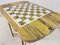 Mid-Century Chess Games Table in Marble and Brass 5